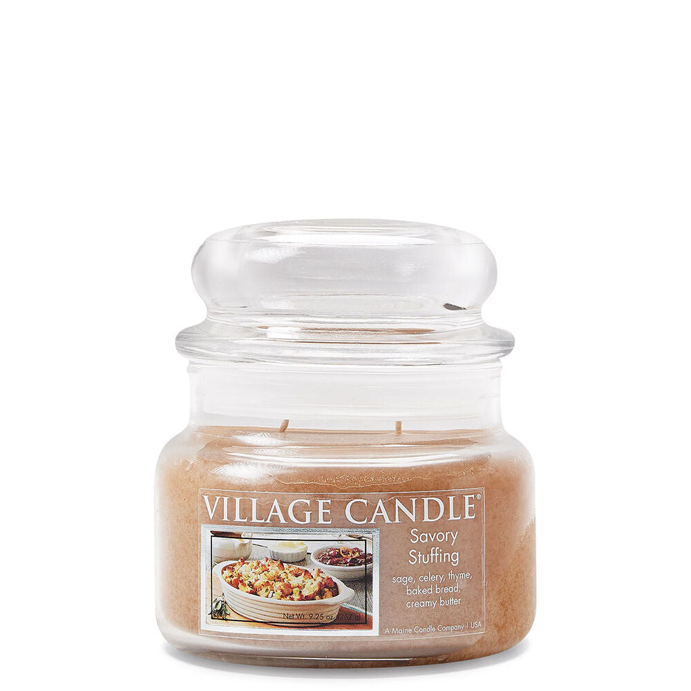 Village Candle - Savory Stuffing - Small Glass Dome