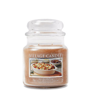 Village Candle - Savory Stuffing - Medium Glass Dome