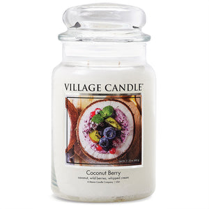 Village Candle - Coconut Berry - Large Glass Dome