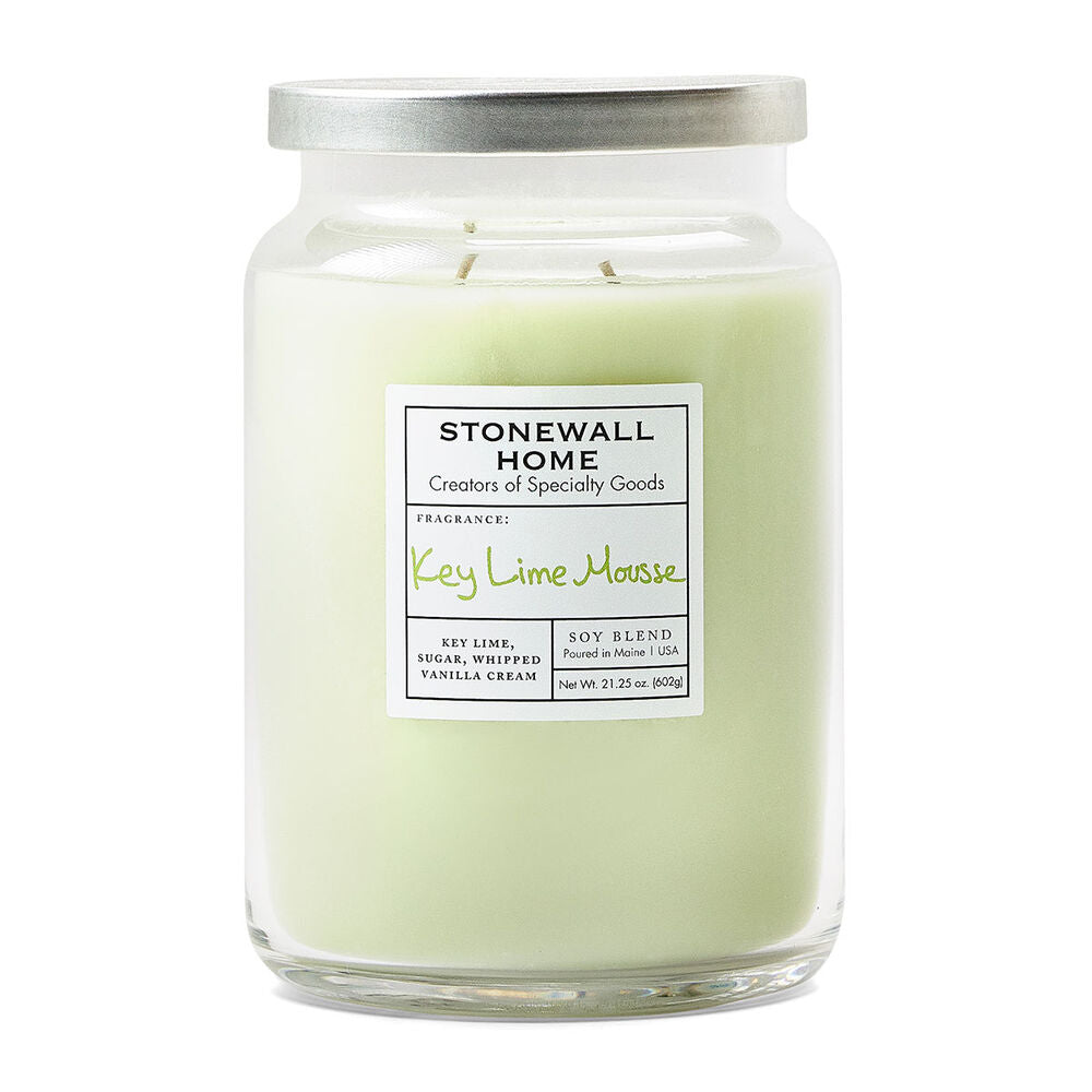 Stonewall Home - Key Lime Mousse Candle, Large Apothecary