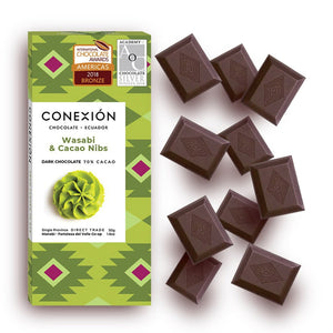 Conexion Chocolate - Wasabi & Cacao Nibs 70% Limited Edition