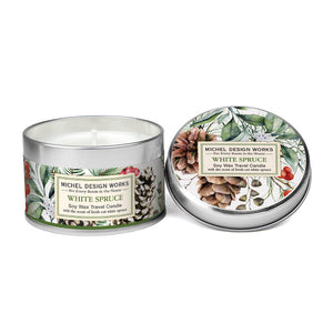 Michel Design Works - White Spruce Travel Candle