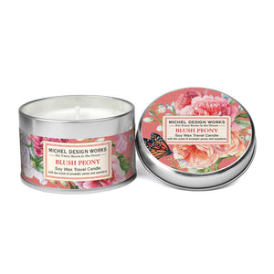 Michel Design Works - Blush Peony Travel Candle