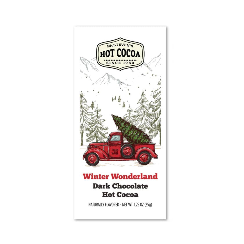 McStevens - Winter Wonderland Red Pickup Dark Chocolate Cocoa Packet 1.25oz