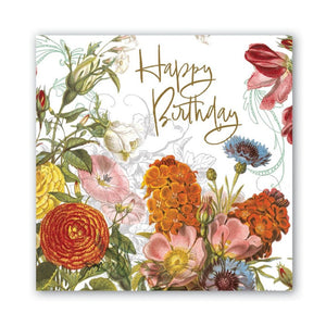 Michel Design Works - Happy Birthday Flowers Luncheon Napkin