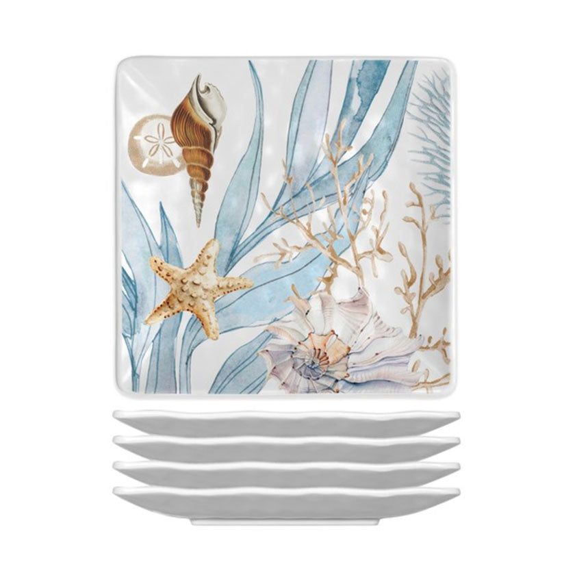 Michel Design Works - Ocean Tide Melamine Canapé Plate Set