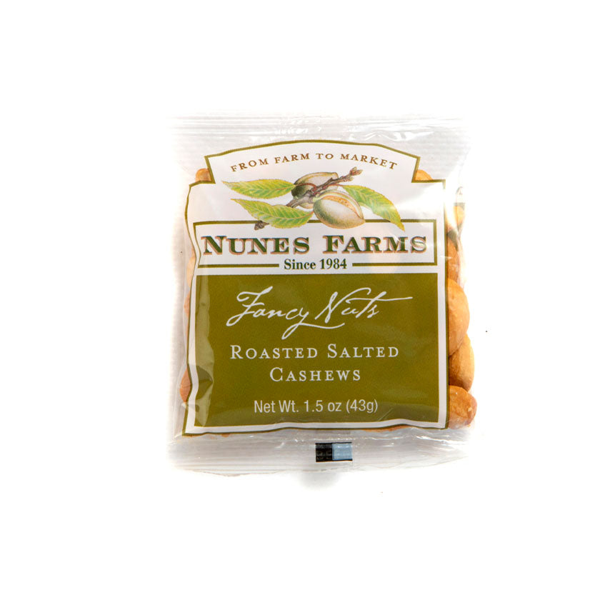 Nunes Farms - Roasted Salted Cashews in 1.5oz Bag