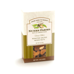 Nunes Farms - Roasted Salted Mixed Nuts in 3oz Box