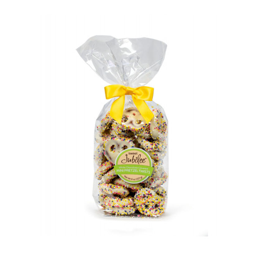 Sweet Jubilee - Spring White Chocolate-Covered Mini Pretzels 8oz