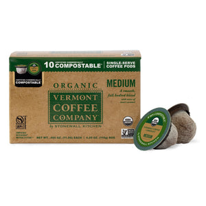 Vermont Coffee - Medium Roast Compostable Coffee 10ct