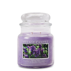 Village Candle - Spring Lilac - Medium Glass Dome