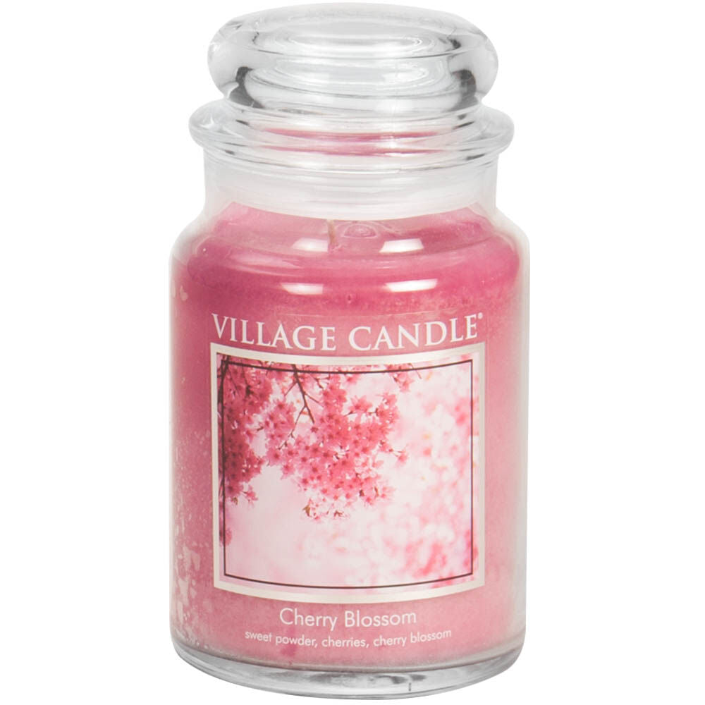 Village Candle - Cherry Blossom - Large Glass Dome