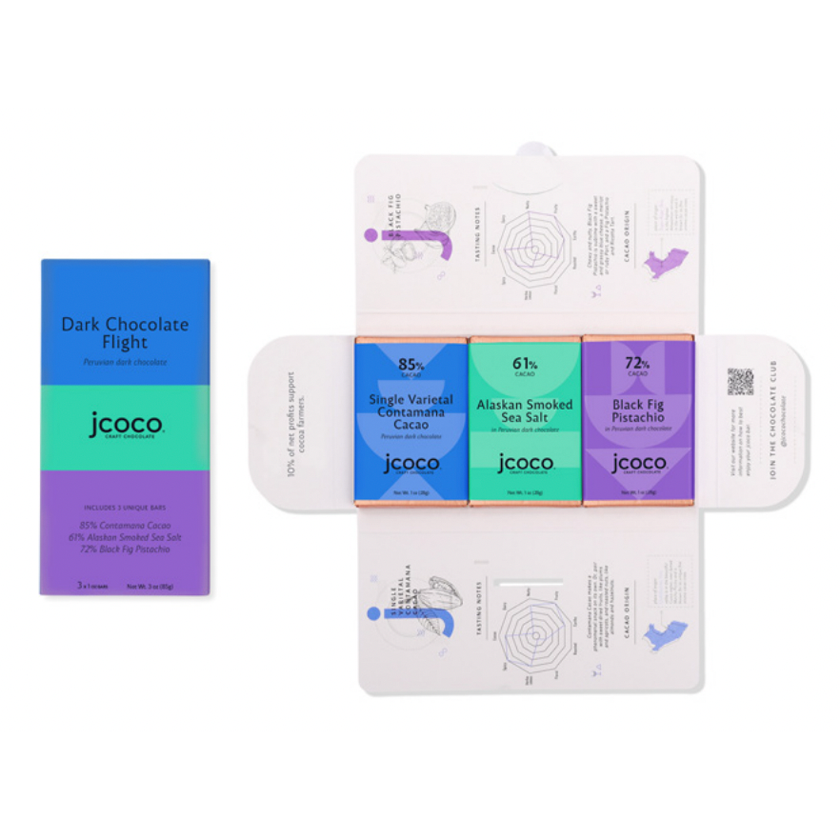 jcoco - Dark Chocolate Flight 3oz