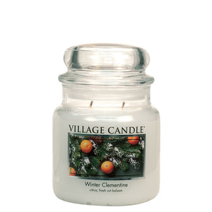 Village Candle - Winter Clementine - Medium Glass Dome