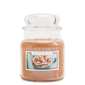 Village Candle - Salted Caramel Latte - Medium Glass Dome