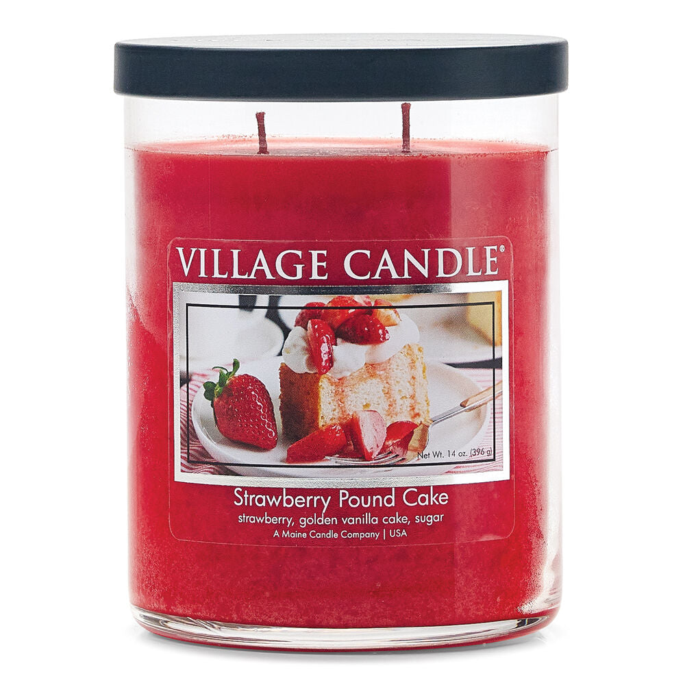 Village Candle - Strawberry Pound Cake - Medium Tumbler