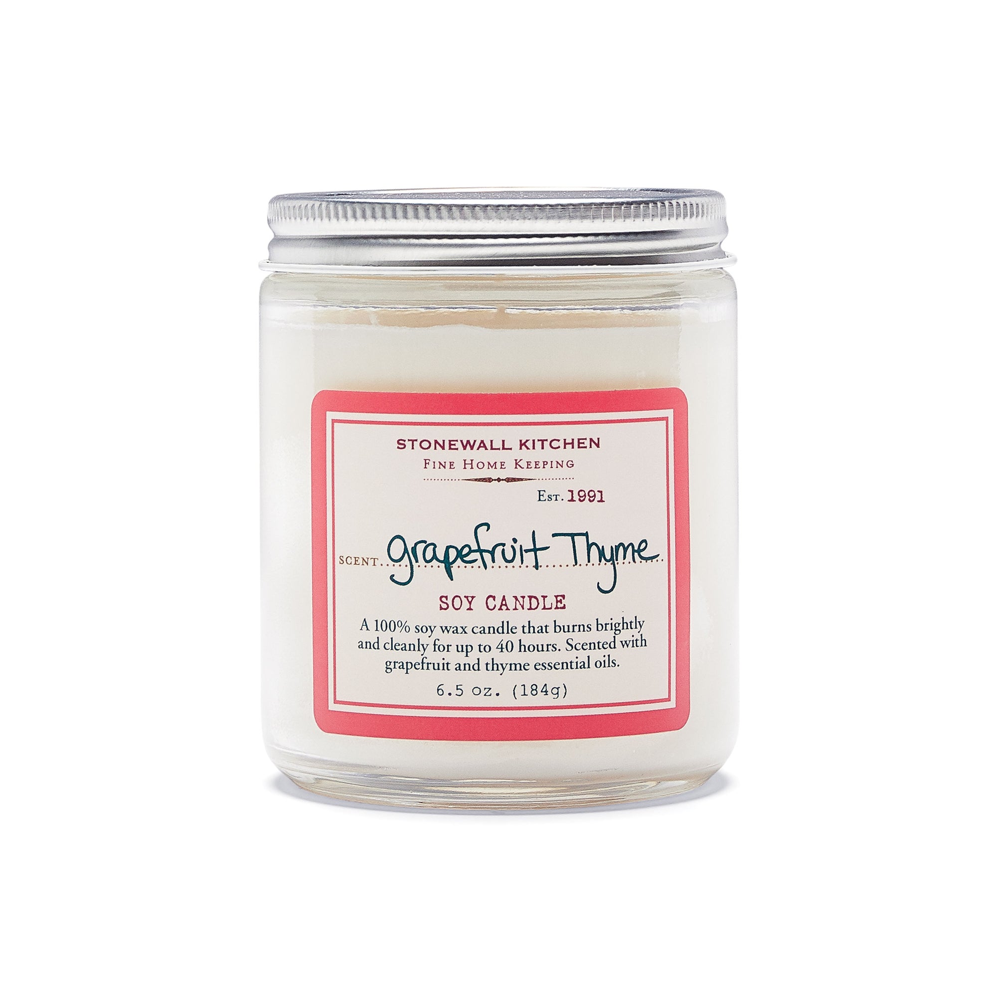 Stonewall Kitchen Fine Home Keeping - Grapefruit Thyme Soy Candle