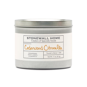 Stonewall Home - Candles & Fragrance - Cedarwood Citronella Tin