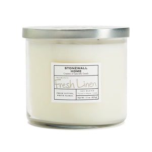 Stonewall Home - Candles & Fragrance - Fresh Linen, Medium Bowl