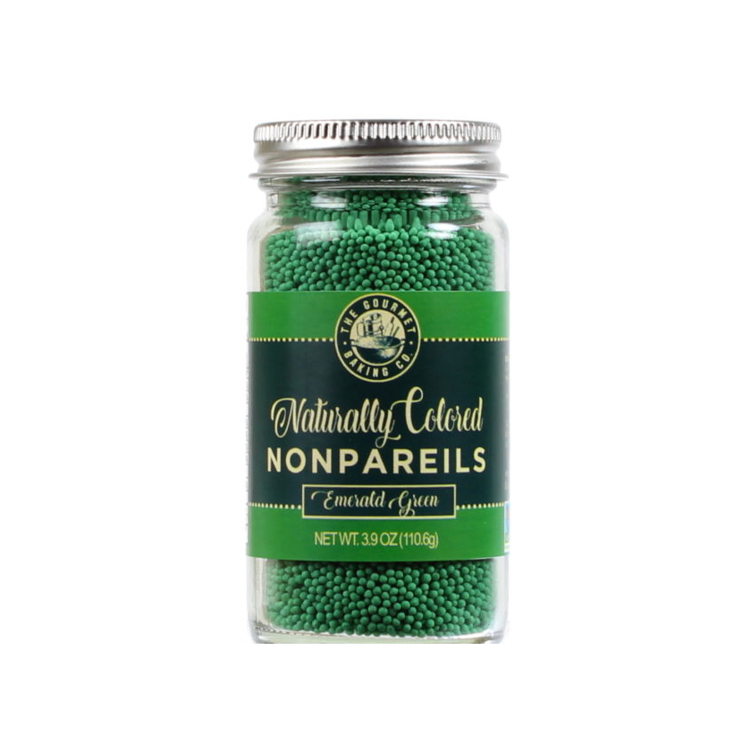 Pepper Creek Farms Sprinkles - All Natural Green Emerald Nonpareils 3.9oz