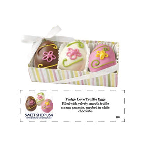 Sweet Shop USA Fudge Love Truffle Eggs 1.5oz