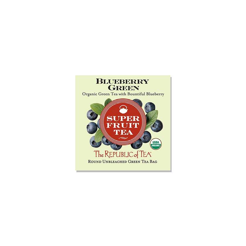 The Republic of Tea - Superfruit™ Organic Blueberry Green Overwraps (50 Bags)