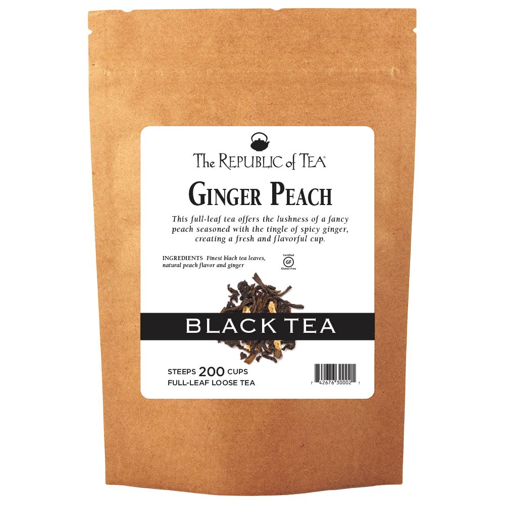 The Republic of Tea - Ginger Peach Black Full-Leaf Bulk Bag (1 lb)