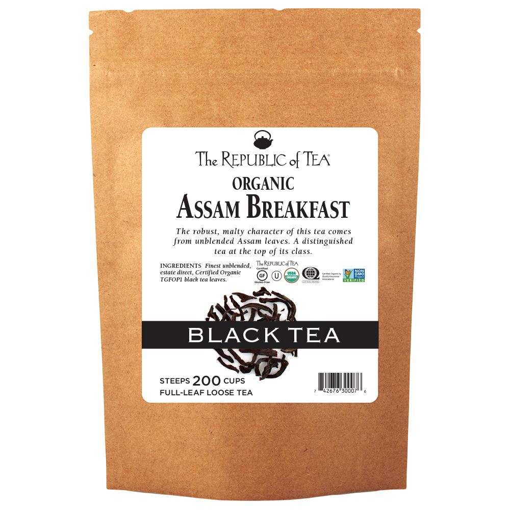 The Republic of Tea - Organic Assam Breakfast Black Full-Leaf Bulk Bag (1 lb)