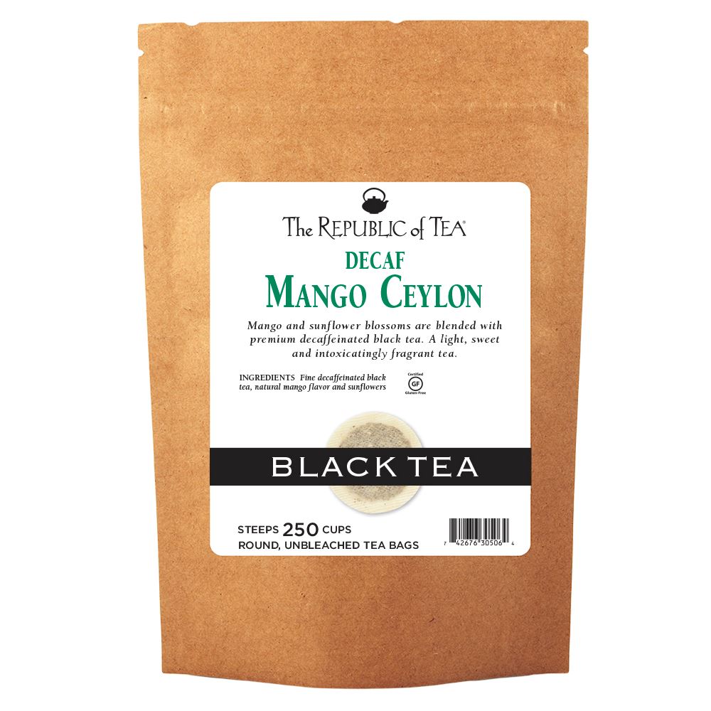 The Republic of Tea - DECAF Mango Ceylon Black Bulk Bag (250 ct)