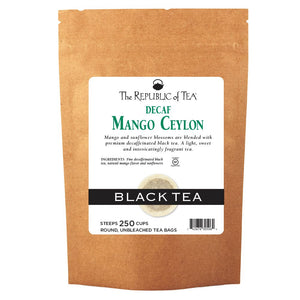 The Republic of Tea - DECAF Mango Ceylon Black Bulk Bag (250 ct)