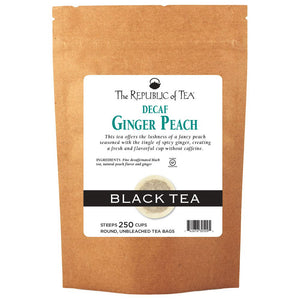 The Republic of Tea - DECAF Ginger Peach Black Bulk Bag (250 ct)