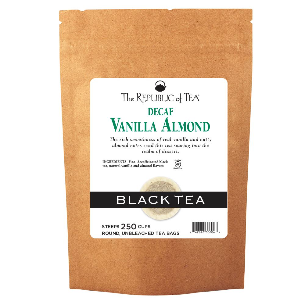 The Republic of Tea - DECAF Vanilla Almond Black Bulk Bag (250 ct)