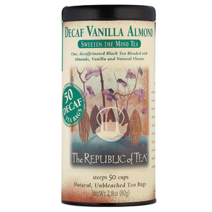 The Republic of Tea - DECAF Vanilla Almond Black (Case)