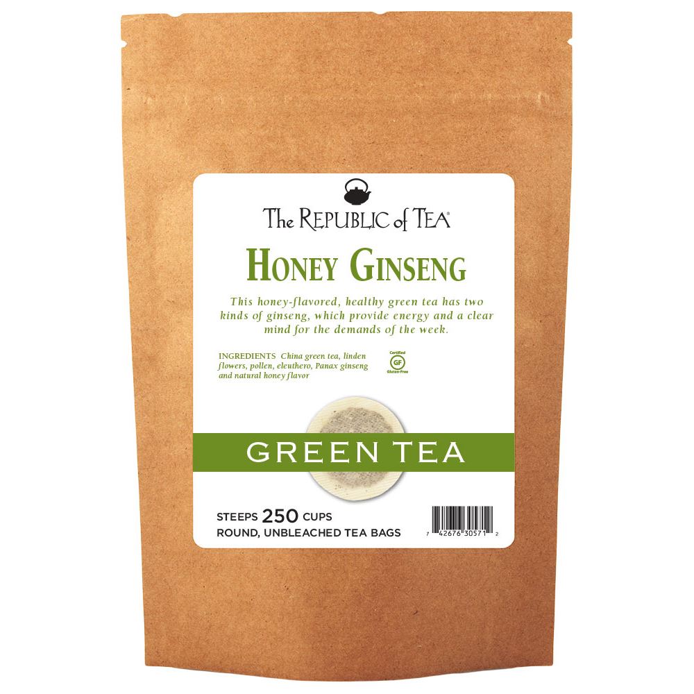 The Republic of Tea - Honey Ginseng Green Bulk Bag (250 ct)