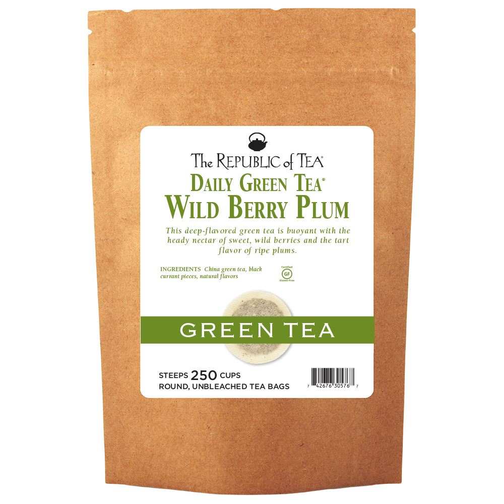 The Republic of Tea - Wild Berry Plum Green Bulk Bag (250 ct)