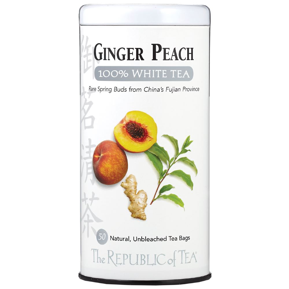 The Republic of Tea - Ginger Peach 100% White (Single)