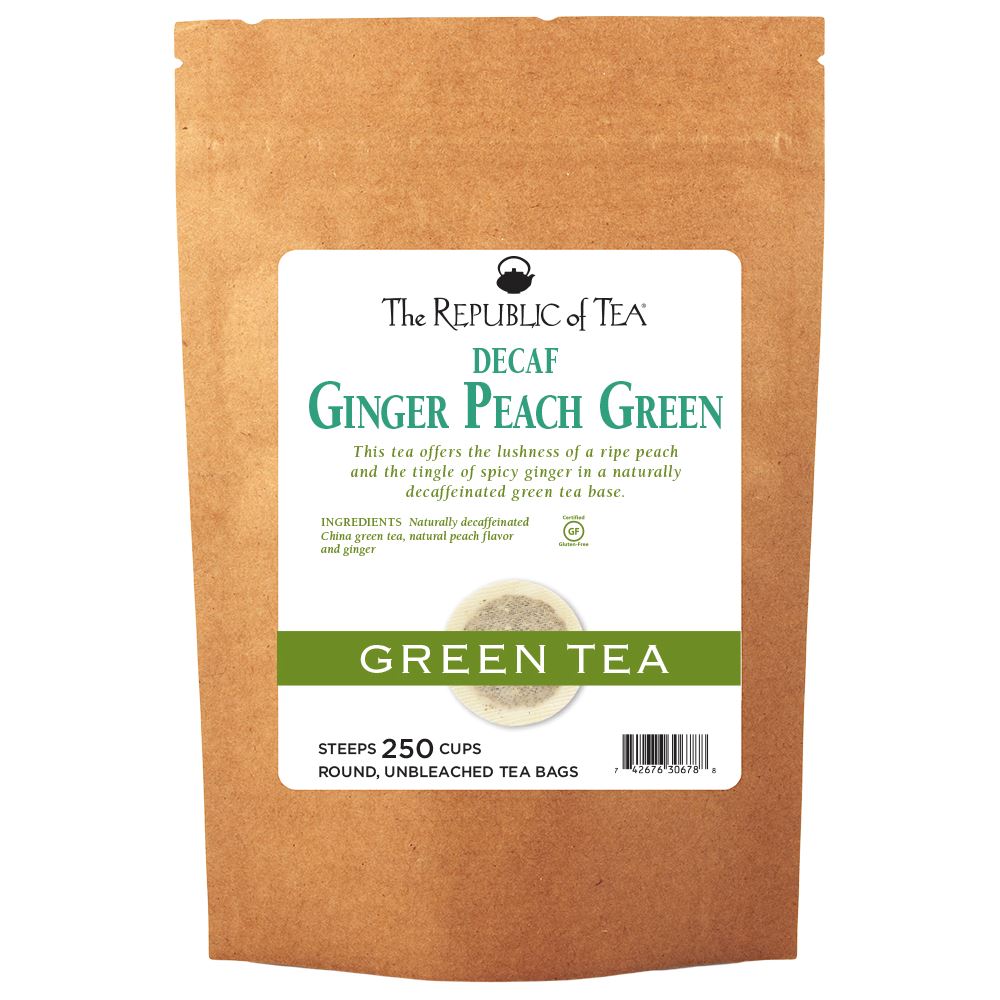 The Republic of Tea - DECAF Ginger Peach Green Bulk Bag (250 ct)