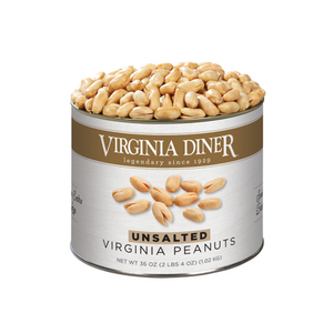 Virginia Diner Unsalted Virginia Peanuts Tin 36oz