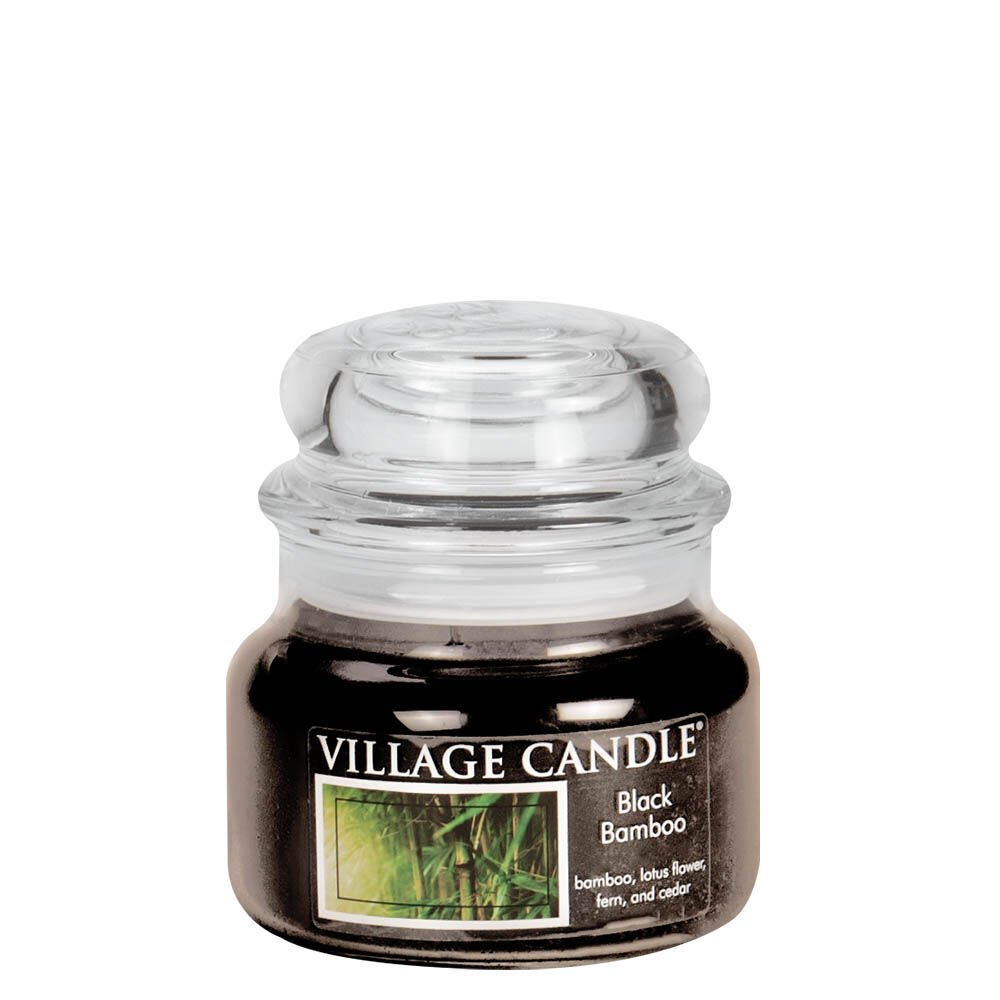 Village Candle - Black Bamboo - Small Glass Dome