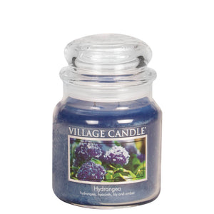 Village Candle - Hydrangea - Medium Glass Dome