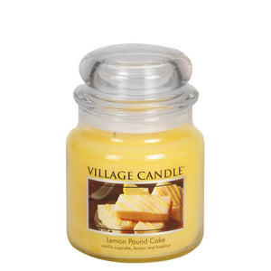 Village Candle - Lemon Pound Cake - Medium Glass Dome