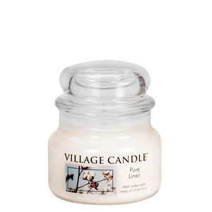 Village Candle - Pure Linen - Small Glass Dome