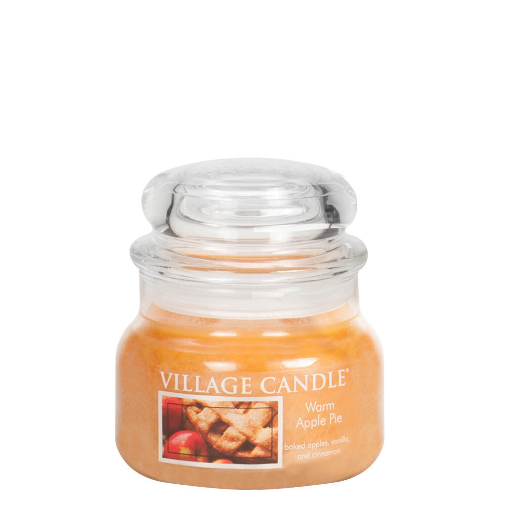 Village Candle - Warm Apple Pie - Small Glass Dome